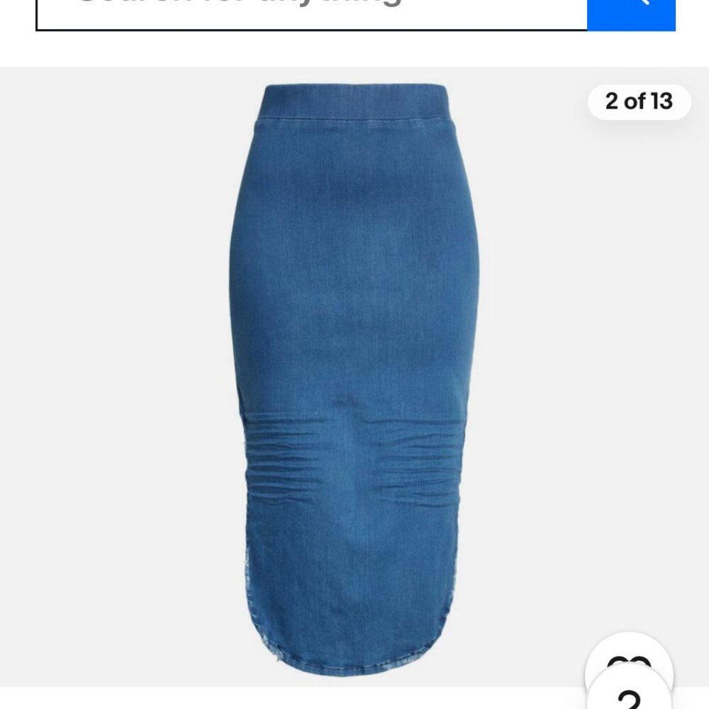 Frank & Eileen Donegal Unforgettable Skirt in Blue 1977 Wash Size 2 - Picture 3 of 9